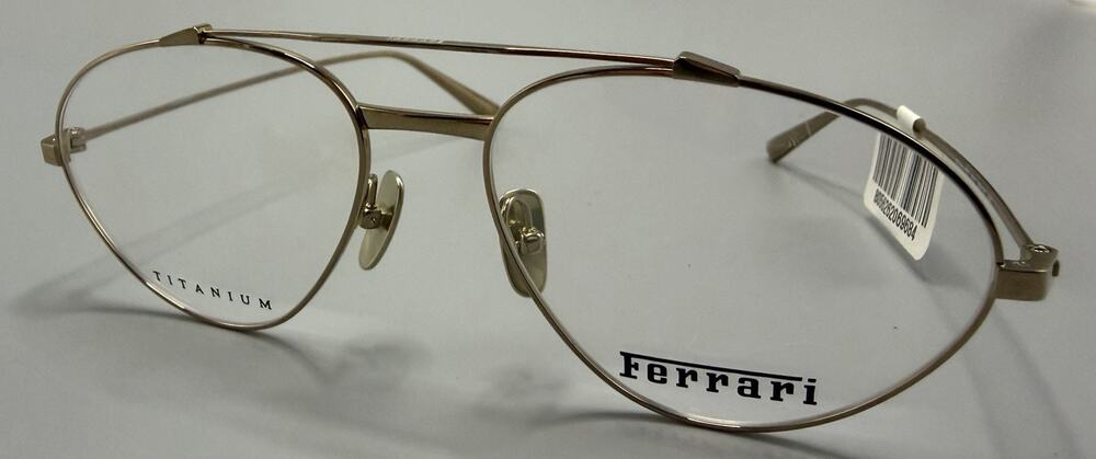 NEW Ferrari FH3001TD 302 Gold Titanium Eyeglass Frames 56-17-145 Japan